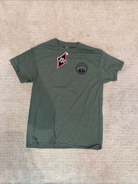 Men's Olive Green Logo Crewneck T-Shirt